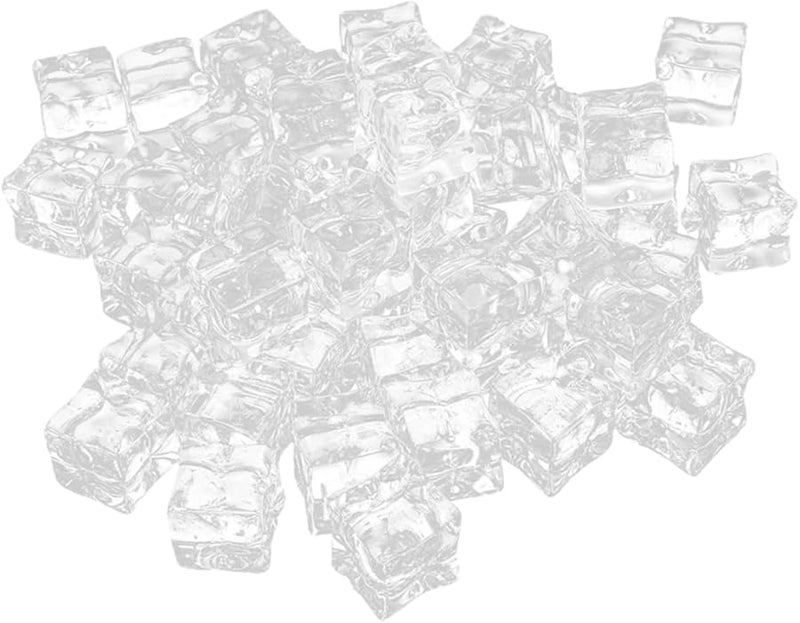 Acrylic Square Fake Ice Cubes 50pcs Reusable Photography Props Models - Image 1